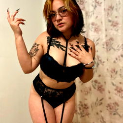 Alluring Ally Leth in Corset and Fishnet Hose