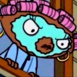 Sassy Female Character in Pink