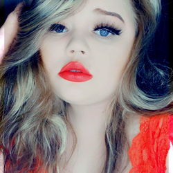 OnlyFans Model Alexis Marie in Red Lace Gown