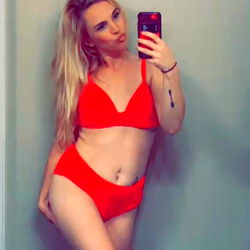 Roxanne Wilde, OnlyFans Model in Red Bikini