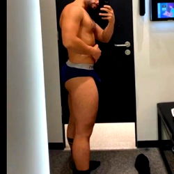 Theitalian, A Gym-Ready Model in Lingerie