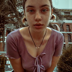 Trendy OnlyFans Model Posing Outdoors