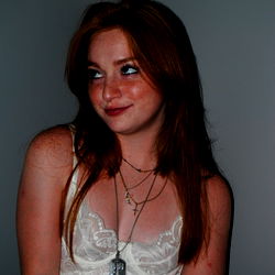 Stylish Gracy 🌹 in a White Lace Bra, Gaze into the Camera