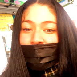 Woman in a Face Mask