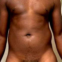 Shirtless Male Model Showcasing Toned Body