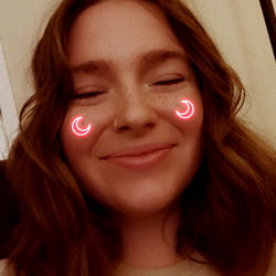 Gabi, Smiling Selfie with Heart Eyes and Paw Prints