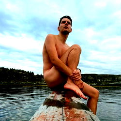 Naked Model Posing in Nature