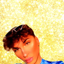 Model Shot with Gold Backdrop