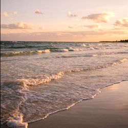 Serene Sunset Beach Scenery