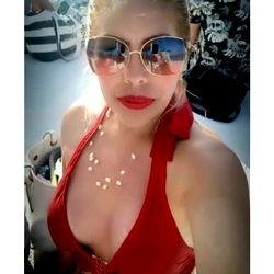 Angela Medina, a Fashionable Model Posed for the Camera