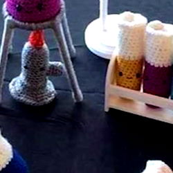 Crochet Experiment Setup on a Table