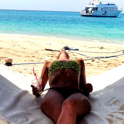 Summertime relaxation on the beach