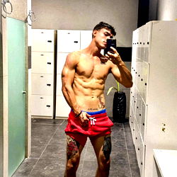 A Gym Setting Showcasing Model Adam Gomez