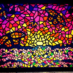 Colorful Stained Glass Mosaic Art