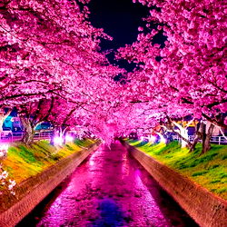 Instagram Photo of Amber with Cherry Blossoms