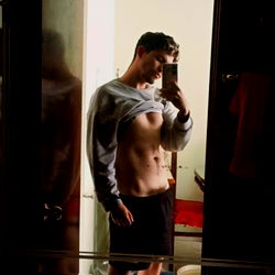 Fit Model Showing Abs