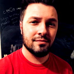 Fit and Stylish Man in Red Shirt