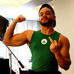 Muscular Male Model in Boston Studio