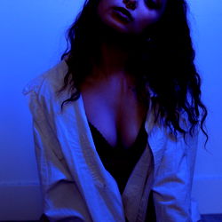 Canadian Model Lil Baby in Blue Light