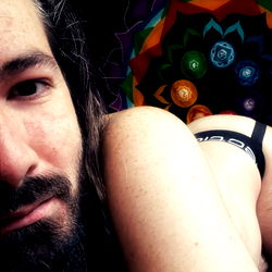 Contemplative Man with Facial Hair, 