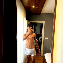 Model Albist in the Mirror at Home