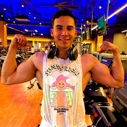 Bodybuilder at Fitness Gym