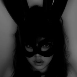 Elle in Catburger Mask and Leather Gear