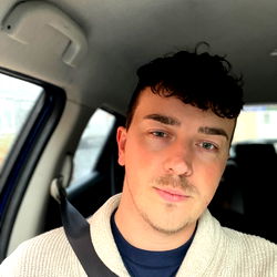 Male Model With Mustache and Tattoo Sleeve