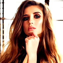 Striking Glamour Model in Chic Outfit and Pose