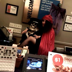 Festive Halloween Display at a Store