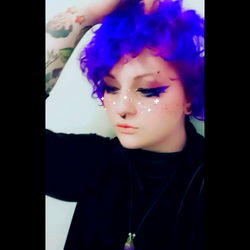 Vivian Villian - Vibrant Purple Hair and Sparkling Eyes