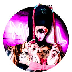 Mississauga Model Aliiberry in Stylish Photoshoot with Pink Gothic Aesthetic