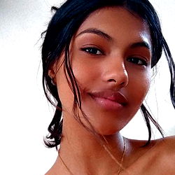 Stylish Alison Rios in a Chic Black Dress