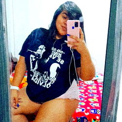 Andrea_Zz - OnlyFans Model - Playful Selfie in T-Shirt and Shorts