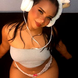 Model Posing in Sexy Costume with Onlyfans Tag