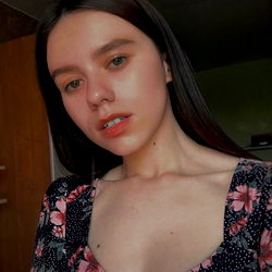 Ukrainian Model Alekxma in Floral Off-the-Shoulder Dress