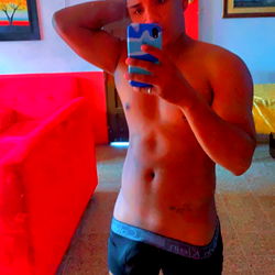 Fitness Model Posing in a Mirror Selfie