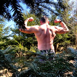 OnlyFans Model Tom in Germany, Flexing in Forest