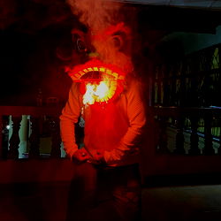 Vivid Neon Signs Against Dark Background