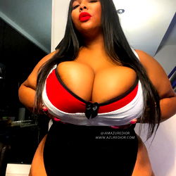 Woman in Red and Black Tankini, Onlyfans Model Azure Dior