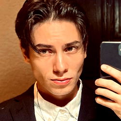 Fashionable Young Adult Man Taking Selfie