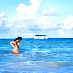 OnlyFans Model Athina Poses in Ocean Scene