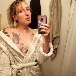 Aesthetically Pleasing Model in Bathrobe