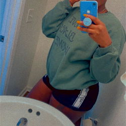 The Geeky Artist: Posing in a Bathroom Mirror with a Blue Phone