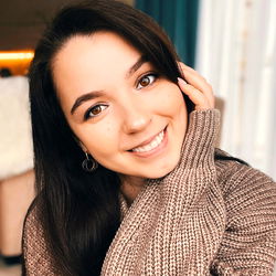 Woman in a cozy sweater