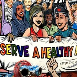 Vibrant Protest Rally on a City Street