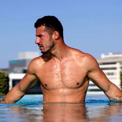 Andres, Male Model in Swimming Pool