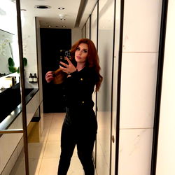 Glamour Model in a Hotel Elevator