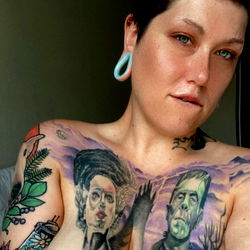 Amber, a tattooed OnlyFans model from Vancouver, Canada