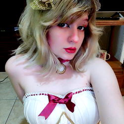 Model in Steampunk Cosplay